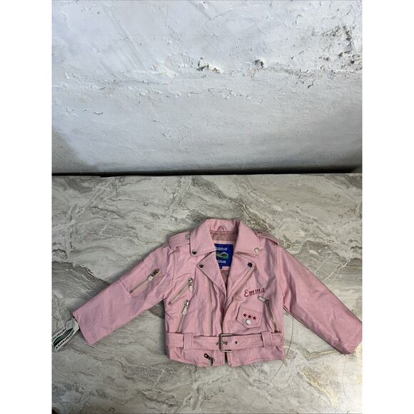 Outdoor Habitat Child's Motorcycle Biker Jacket Embroidered W/ Emma Size 3T